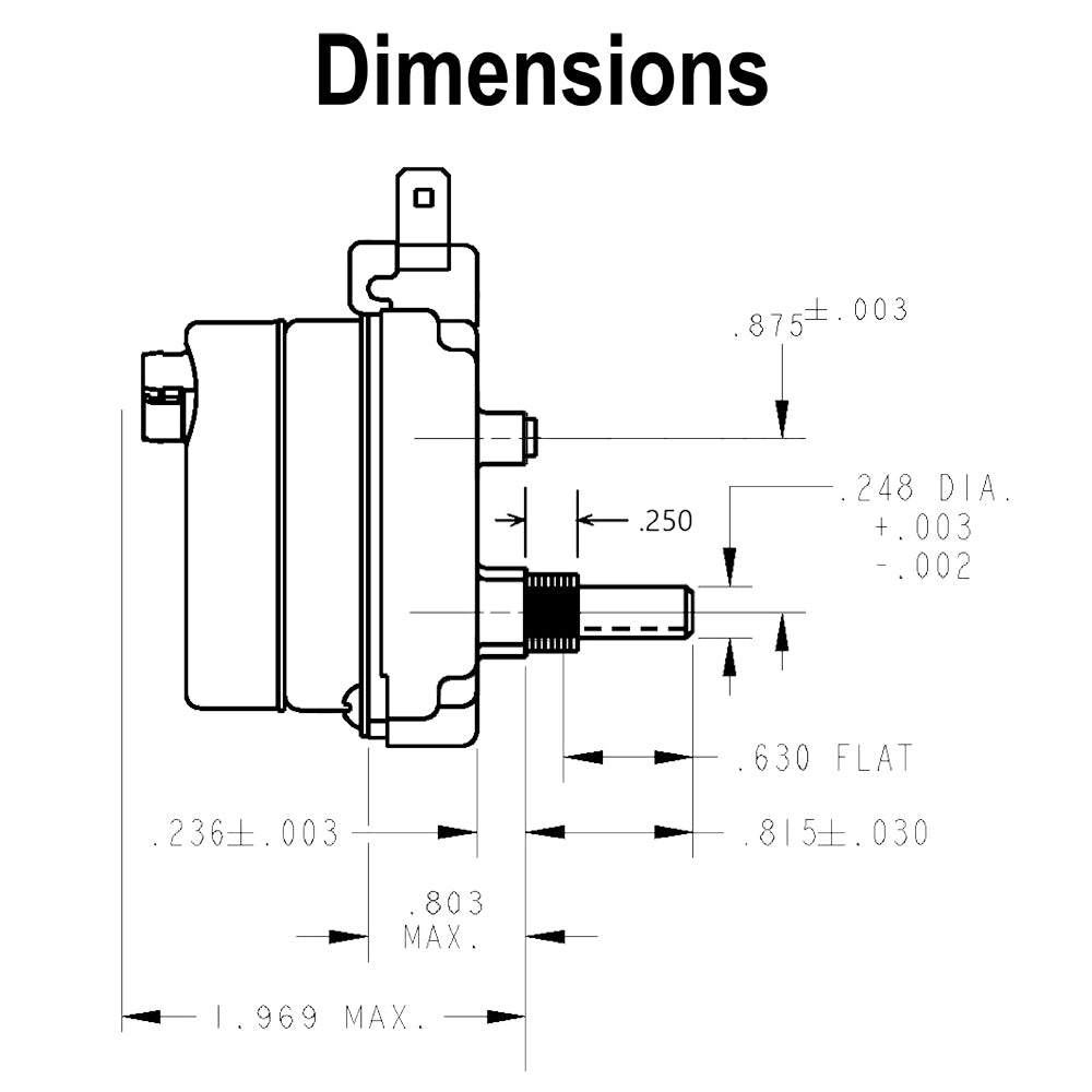 697203 - Timer Kit - Electromechanical 120 Min w/Hold, with Knob and Hardware - Threaded Bushing Mount