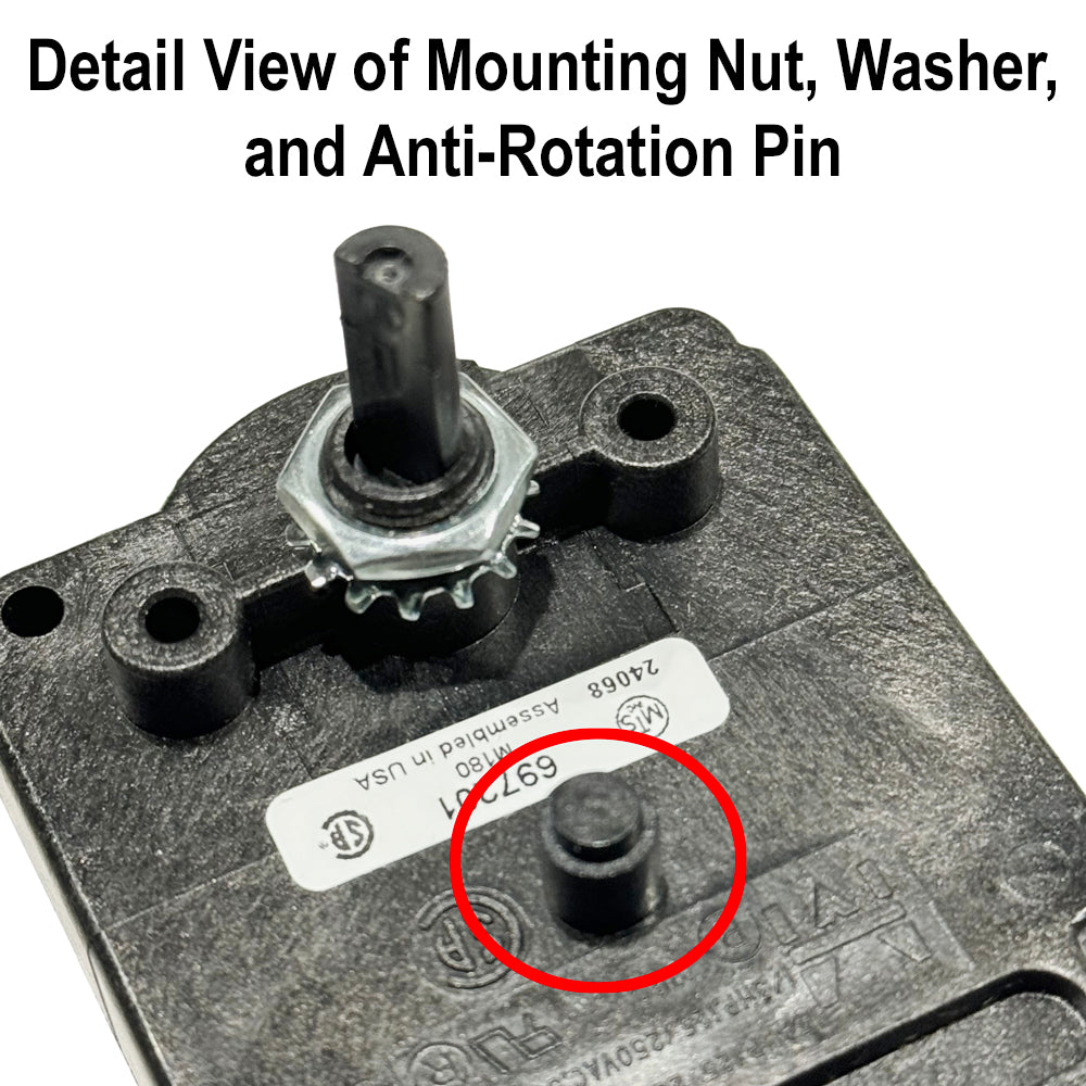 697201 - Timer ONLY, No knob - 120 Min Electromechanical, Threaded Bushing Mount