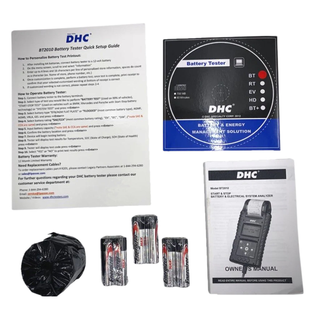 DHC BT2010 Auto/Truck Battery Tester & Electrical System Analyzer w/Printer