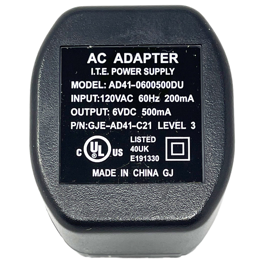 D1732-01 - UPG Charger 6V, 500mA Unregulated, Single Stage