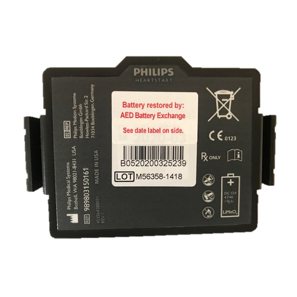 AED Battery FR3-ABE - Philips HeartStart FR3 Defibrillator, 12V 4.7Ah, 989803150161