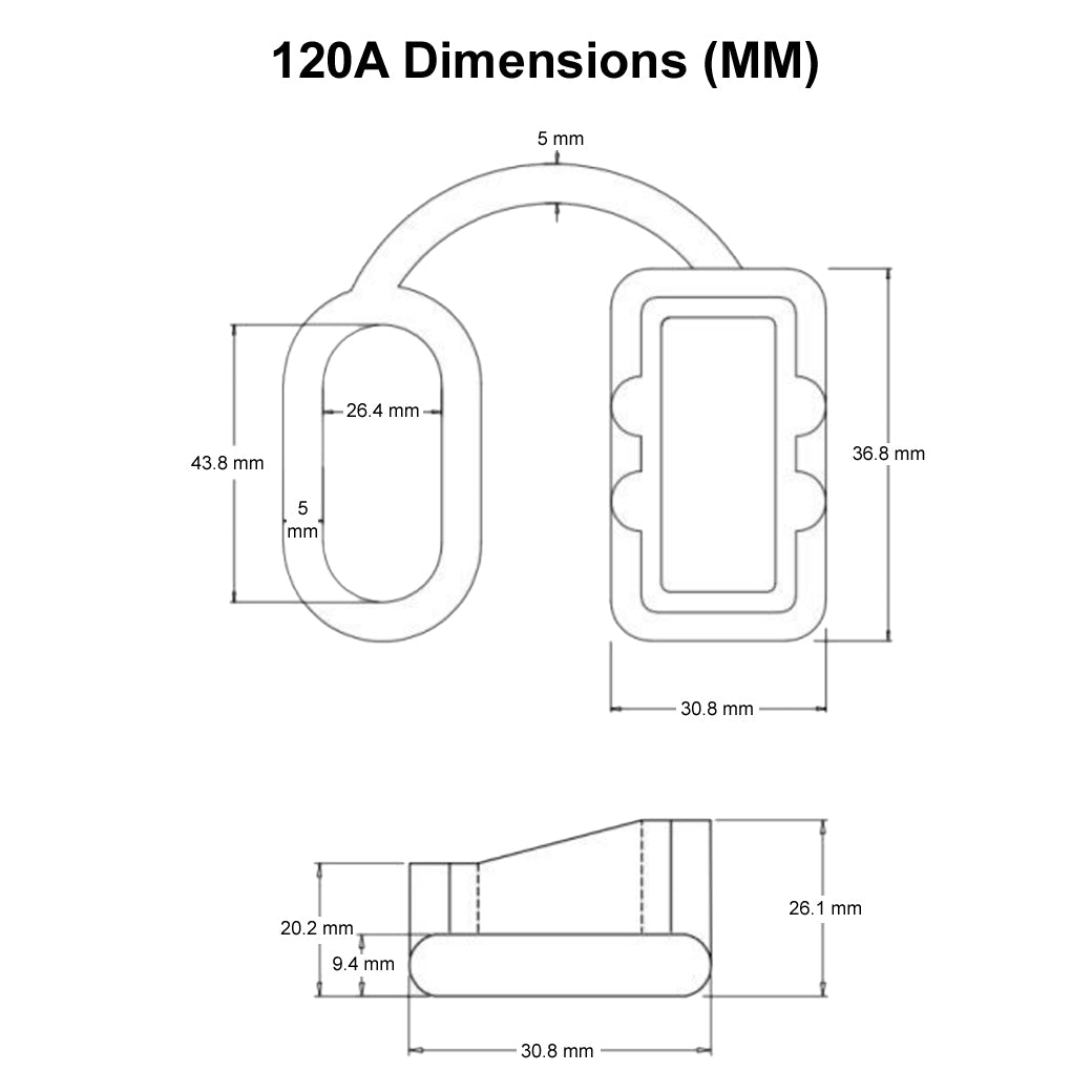 SED® Black Rubber Dust Cover w/Loop, Multiple Sizes - Anderson SB Connector Compatible