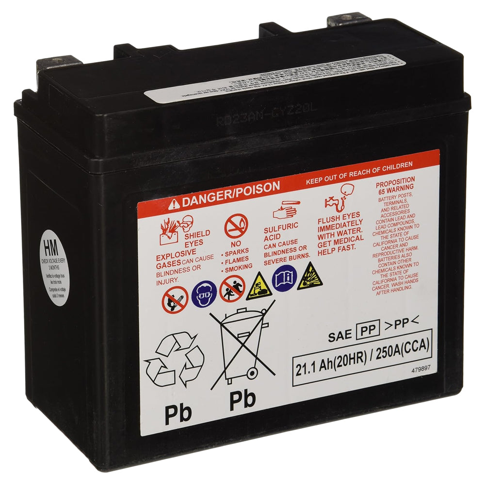 Yuasa GYZ20L High Performance 12V AGM MC Battery, Factory Activated, 20 AH, 250 CCA  M720GZ