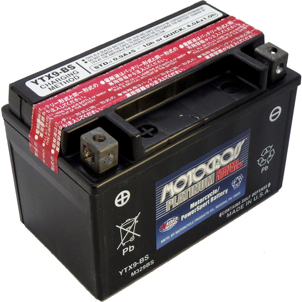 YTX9-BS -12 Volt 8 AH, 135 CCA, Rechargeable Maintenance Free SLA AGM  Motorcycle Battery
